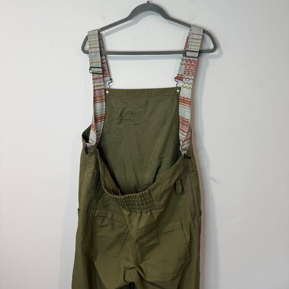 Burton Women's Avalon Ski Bib Pant Overall Snow Mountain Green XL Short - Picture 8 of 14